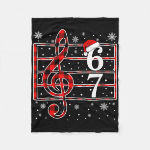 67 Music Meme Slang Musician Santa Music Teacher C Fleece Blanket