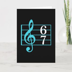 67 Music Meme Slang Six Seven Music Teacher Funny Card