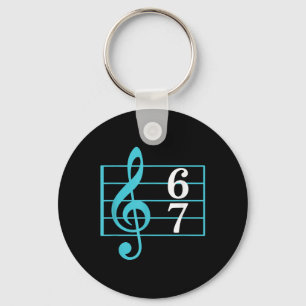 67 Music Meme Slang Six Seven Music Teacher Funny  Key Ring