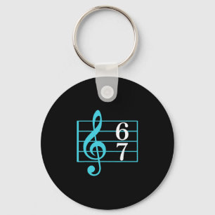 67 Music Meme Slang Six Seven Music Teacher Funny  Key Ring