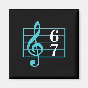 67 Music Meme Slang Six Seven Music Teacher Funny Magnet