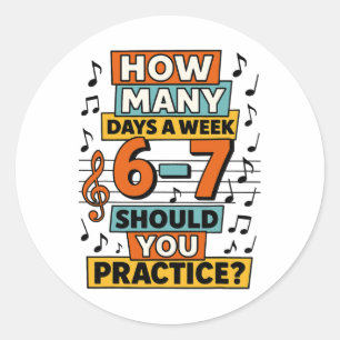67 Music Teacher Meme Funny Musician Slang For Tea Classic Round Sticker