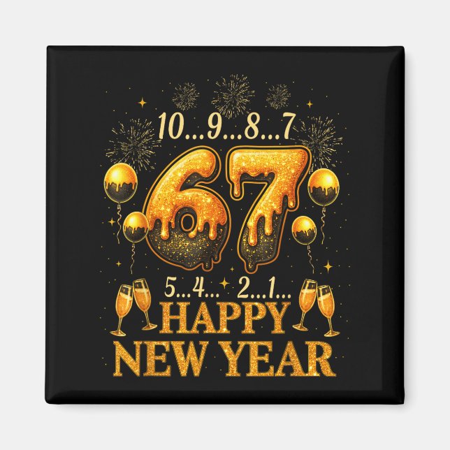 67 New Year Six Seven Funny Countdown 2026  Magnet (Front)
