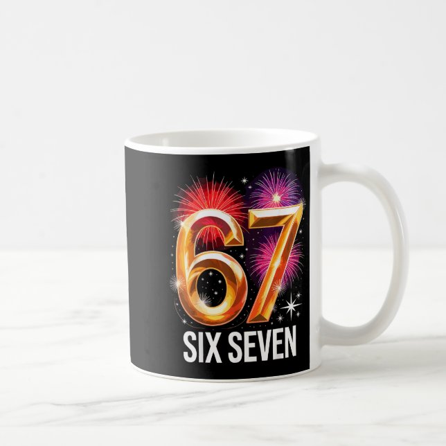 67 New Years Eve Party Pajama Shirt 6 7 Meme 67 20 Coffee Mug (Right)