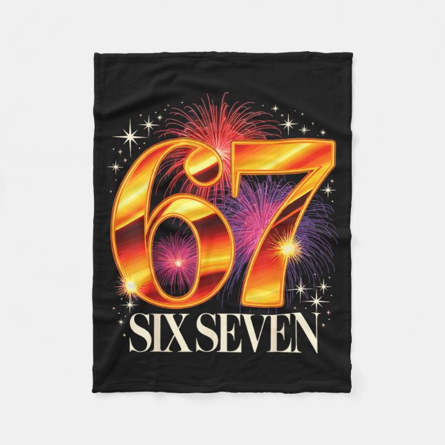 67 New Years Eve Party Pajama Shirt 6 7 Meme 67 20 Fleece Blanket (Front)