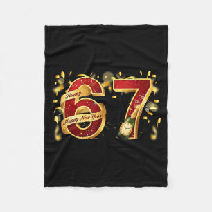 67 New Years Eve Party Pajama Shirt 6 7 Meme 67 Ch Fleece Blanket