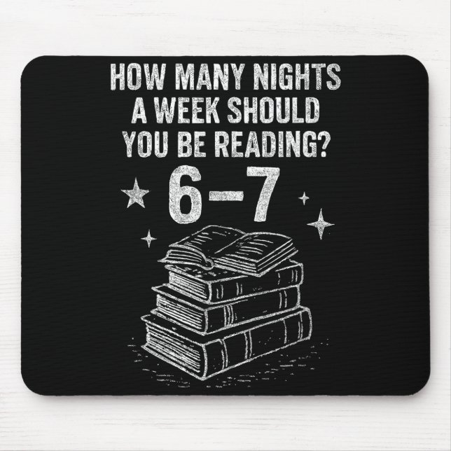 67 Nights Reading Meme For Bibliophiles Englieache Mouse Pad (Front)