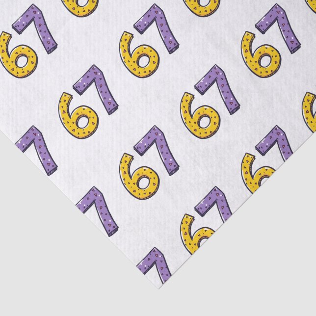 67 No Meaning Whatsoever Yellow and Purple Tissue Paper (Detail)