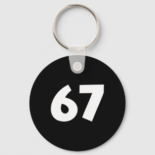 67 Number Funny Six Seven Meme School Teen Kids Ma Key Ring