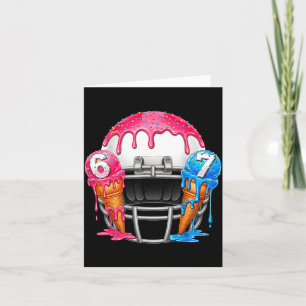 67 Number Ice Cream Drip American Football Art Card