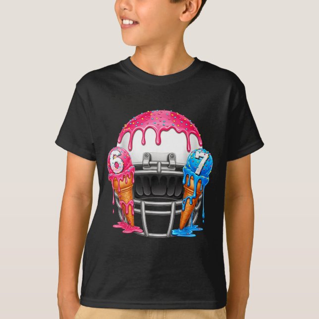 67 Number Ice Cream Drip American Football Art  T-Shirt (Front)