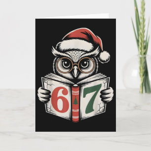 67 Number Owl Christmas Internet Meme Holiday Card