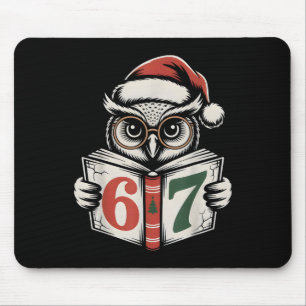 67 Number Owl Christmas Internet Meme Holiday  Mouse Pad