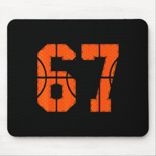 67 Number Six Seven Funny Meme Gen Alpha Slang Bas Mouse Pad