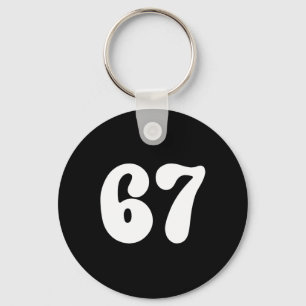 67 Number Six Seven Funny Meme Slang Teen Kids Mat Key Ring
