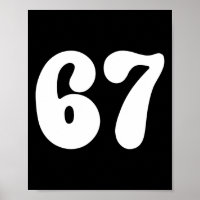 67 Number Six Seven Funny Meme Slang Teen Kids Mat