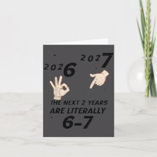 67 Nye 2026 Funny Boys Kids New Years Eve Party 6 Thank You Card