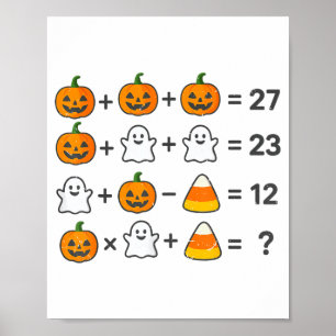 67 Order Operations Math Teacher Halloween Costume Poster