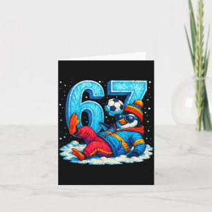 67 Penguin Soccer Funny Winter Meme Gift  Card
