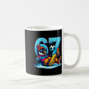 67 Penguin Soccer Funny Winter Meme Gift Coffee Mug
