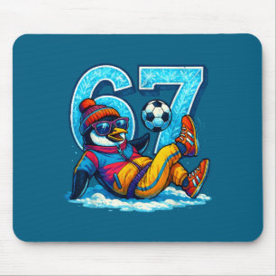 67 Penguin Soccer Funny Winter Meme Gift  Mouse Pad