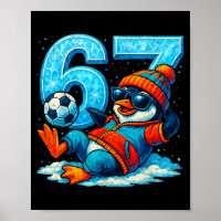 67 Penguin Soccer Funny Winter Meme Gift 