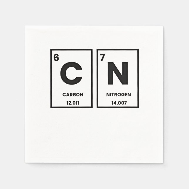 67 Periodic Table Element Chemistry Mason Meme  Napkin (Front)