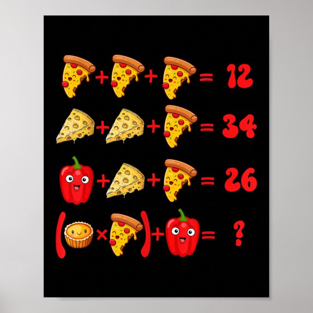 67 Pizza Meme Math Logic Puzzle  Poster (Front)