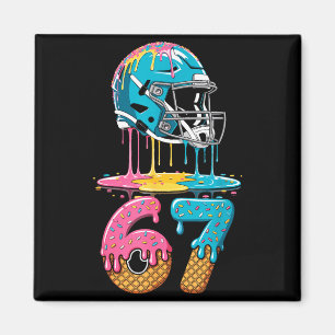 67 Player 67th Birthday Ice Cream American Footbal Magnet