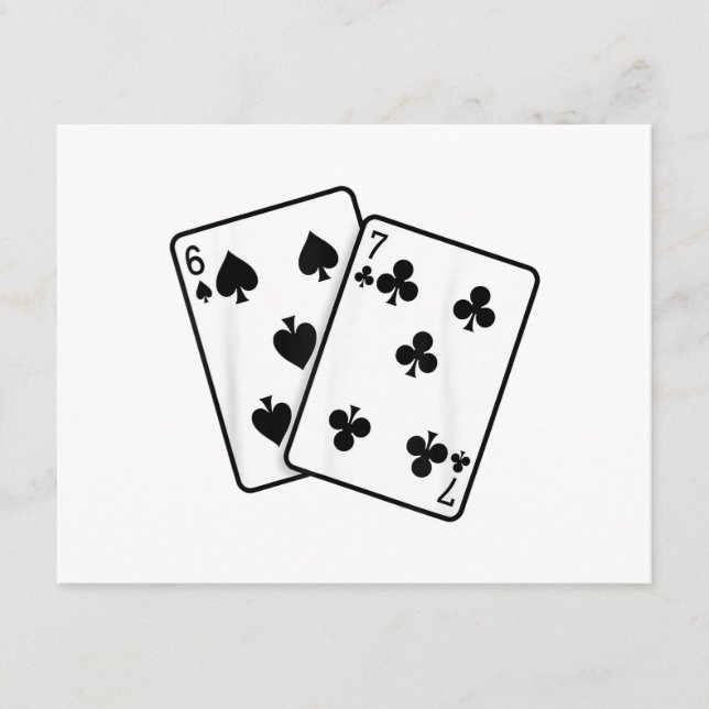 67 Playing Cards Meme Funny Six Seven (Front)