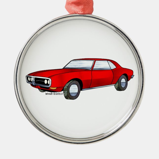 67 Pontiac Firebird Metal Tree Decoration (Front)
