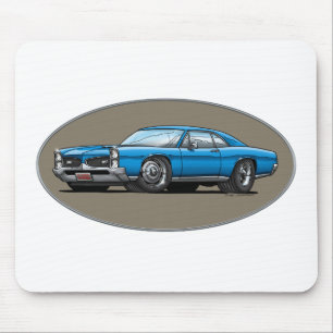 67 Pontiac GTO_blue Mouse Pad