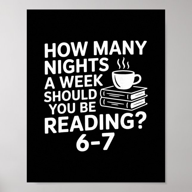 67 Reading Book Lover Funny Six Seven Meme Bookwor Poster (Front)