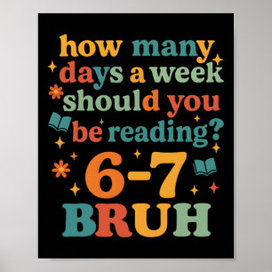 67 Reading Ela Teacher Retro Librarian 6 7 Meme Si Poster