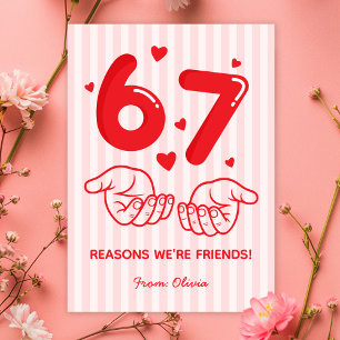 67 Reasons We’re Friends! Kids Valentine’s Day Holiday Card