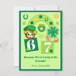 67 Reasons We’re Lucky Friends St. Patrick's Day Holiday Card