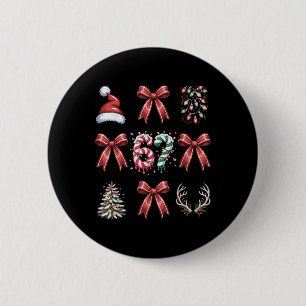 67 Ribbon Christmas Tree Xmas Holiday Number 67 6 Cm Round Badge