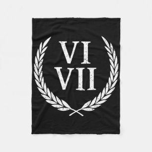 67 Roman Numerals Meme History Teacher Vintage Fun Fleece Blanket