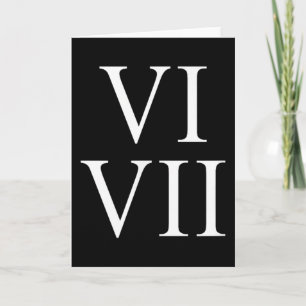 67 Roman Numerals Vi Vii Funny Six Seven Meme Matc Card