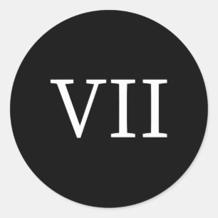 67 Roman Numerals Vii Funny Six Seven Meme 6 7 Mat Classic Round Sticker