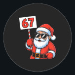 67 Santa Six Seven Christmas  Classic Round Sticker<br><div class="desc">67 Santa Six Seven Christmas</div>