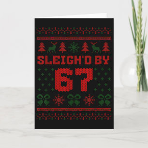 67 Santa Sleigh Ugly Christmas Card
