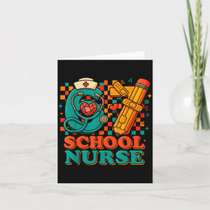 67 School Nurse Days Pencil Heart Funny Medical  Card