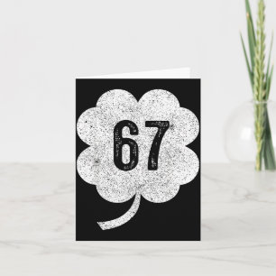 67 Shamrock Meme St Patrick’s Day Retro Green Luck Card