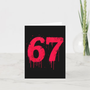67 Shirt, 67 Meme Six Seven Men Teen Kids Funny  Card