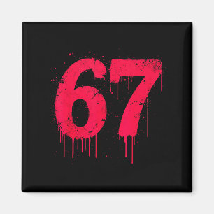 67 Shirt, 67 Meme Six Seven Men Teen Kids Funny  Magnet
