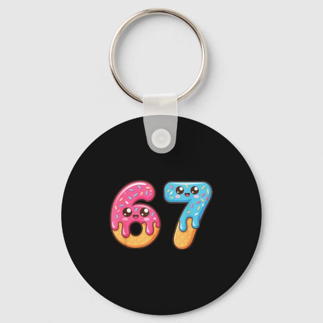 67 Shirt Baseball Lifestyle 101 Apparel Youth Drip Key Ring (Front)