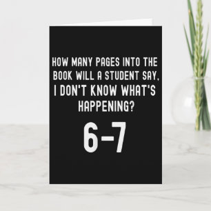 67 Shirt For Teachers 67 Meme English Teacher Six  Card