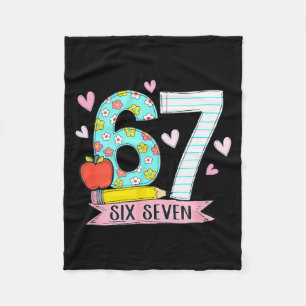 67 Shirt For Teachers 67 Meme Women Teacher Six Se Fleece Blanket