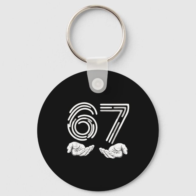 67 Shirt, Funny Shirts 67 Kid Meme Six Seven Graph Key Ring (Front)